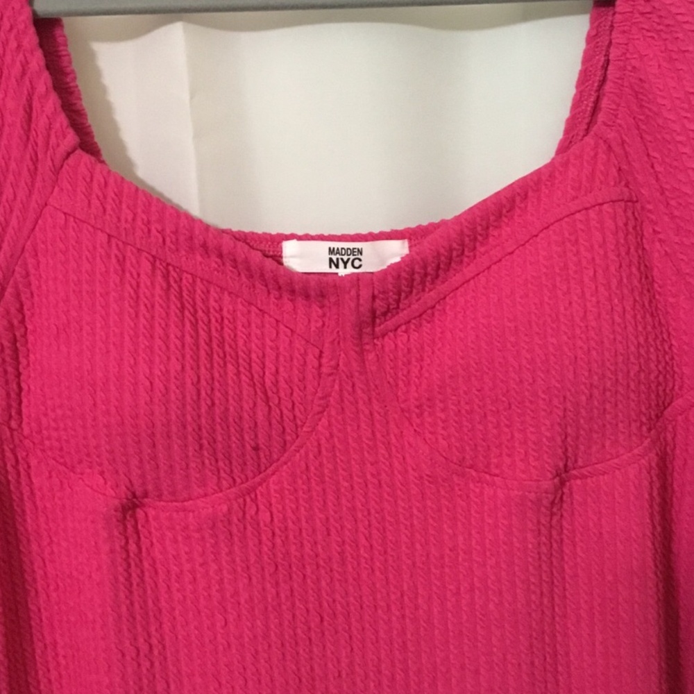 Madden NYC~NWT~Women’s Textured Dress in Punk Pink~Size XXL - Picture 7 of 10